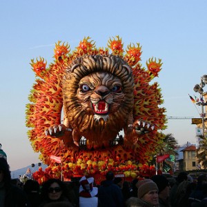 The papier-mache masks are the true protagonists of the Carnival of Viareggio