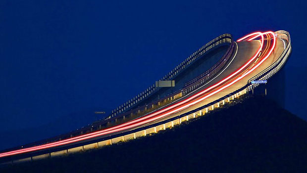 Atlantic Road at night